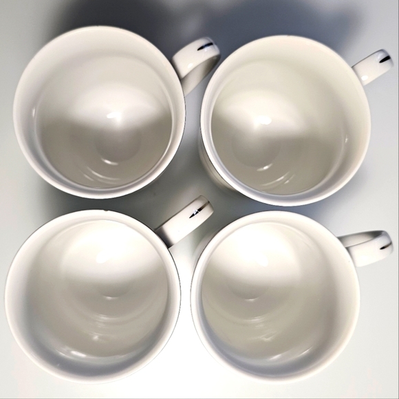 Diane by Fine China of Japan Blue Flower Scrolls - Set of 4 Footed Coffee Cups - Picture 15 of 16